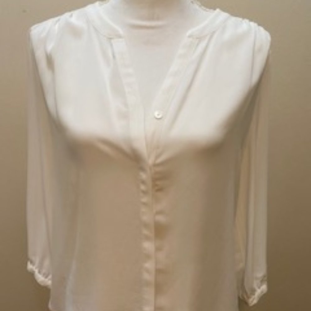 White chiffon blouse, NYDJ,